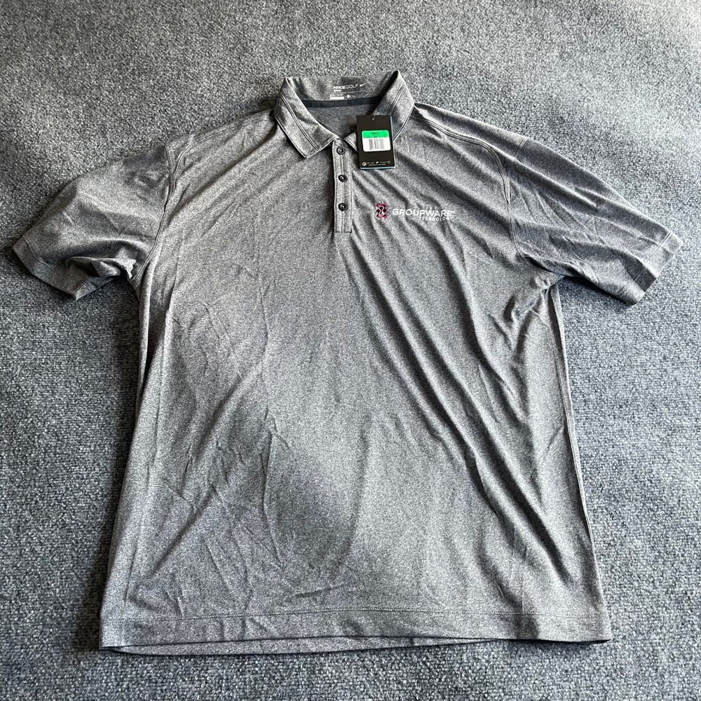 Nike Golf Sport Dri-FIT Polo Shirt Mens XL Grey Heather 474231-032 NWT